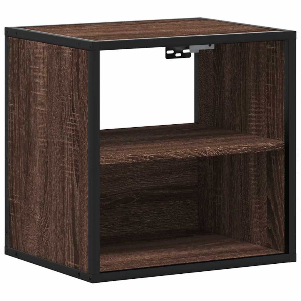 vidaXL Επίτοιχα κομοδίνα 2 τεμάχια καφέ δρυς 40x31x39,5 cm