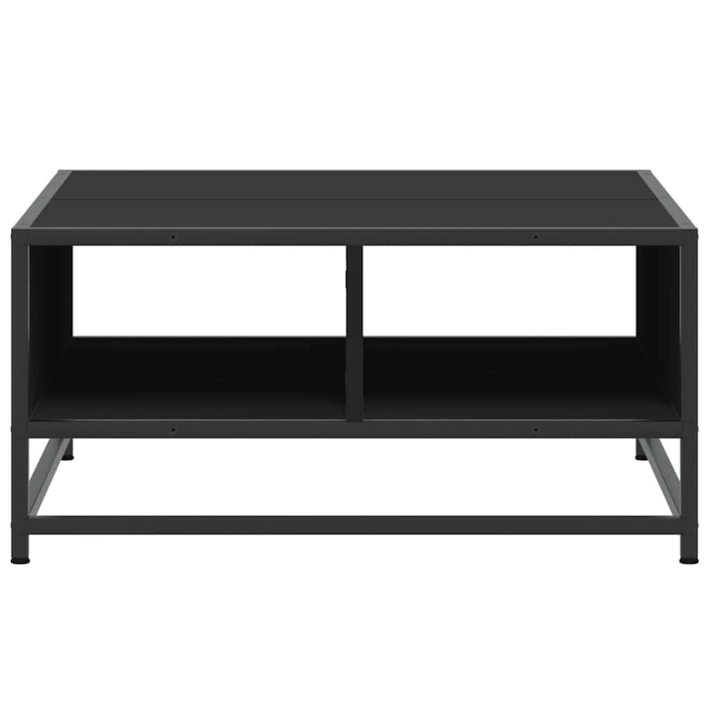 vidaXL Τραπεζάκι Σαλονιού Μαύρο 60,5x60,5x30 εκ. Επεξ. Ξύλο & Μέταλλο