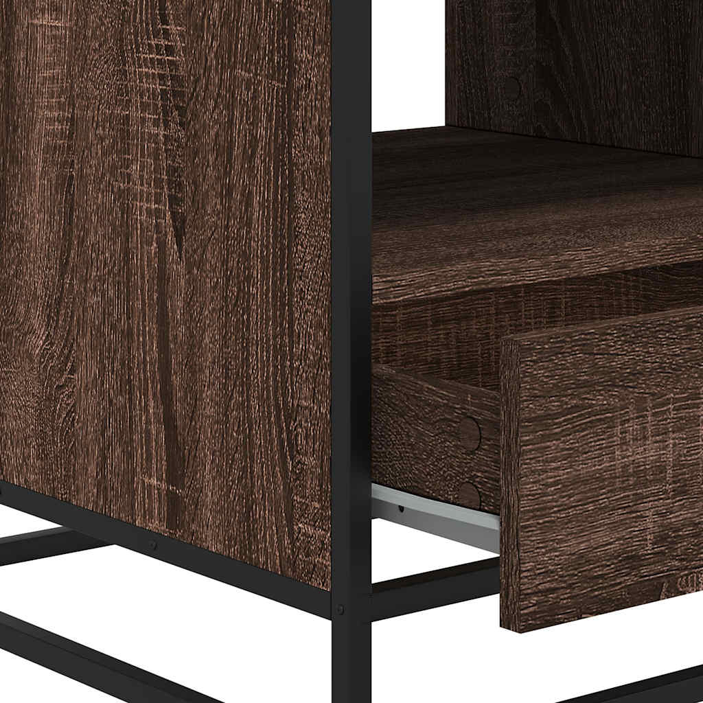 vidaXL Τραπεζάκι Σαλονιού Καφέ Δρυς 100x50x45 εκ. Επ. Ξύλο/Μέταλλο