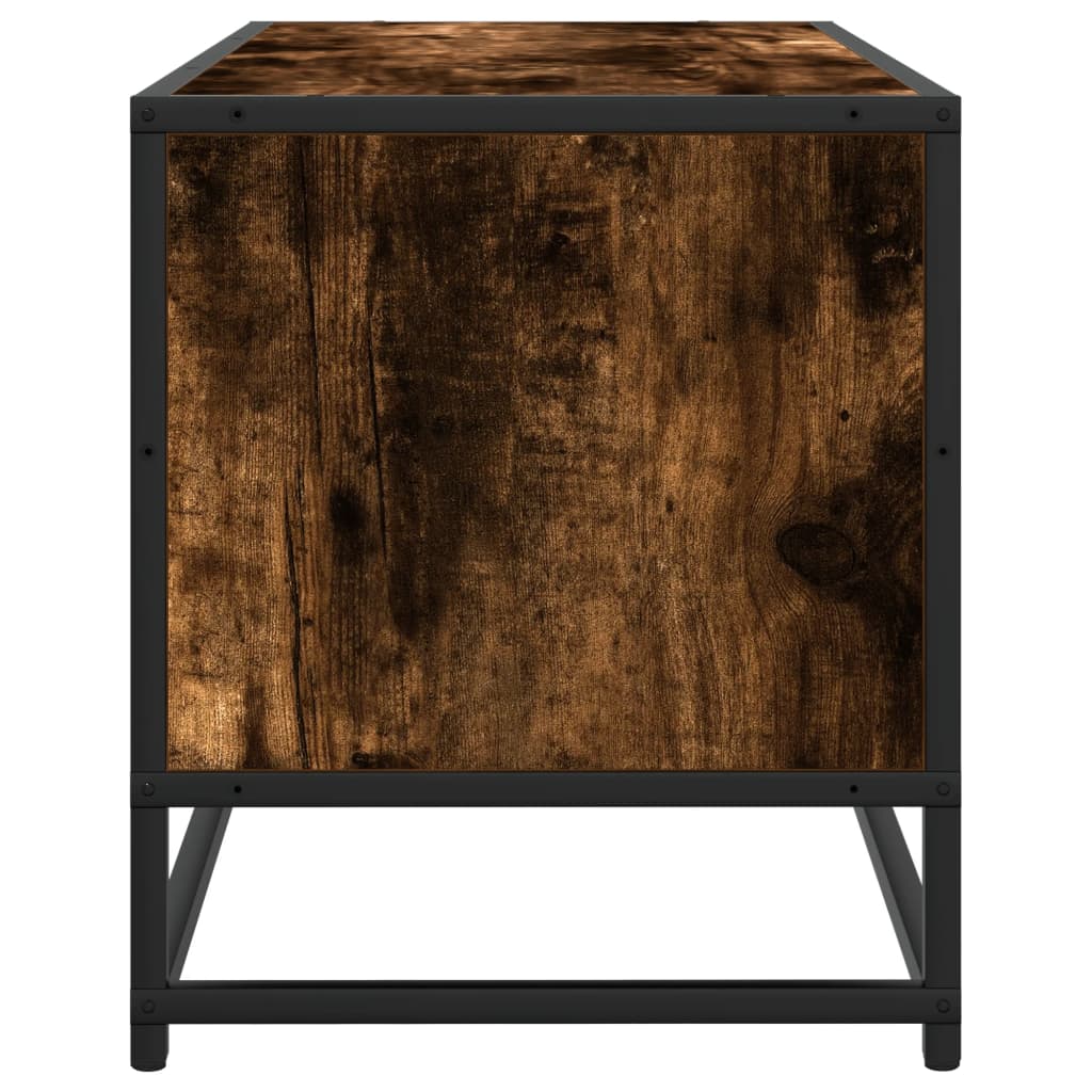 vidaXL Έπιπλο Τηλεόρασης Καπνιστή Δρυς 80x34,5x40εκ Επεξ. Ξύλο/Μέταλλο