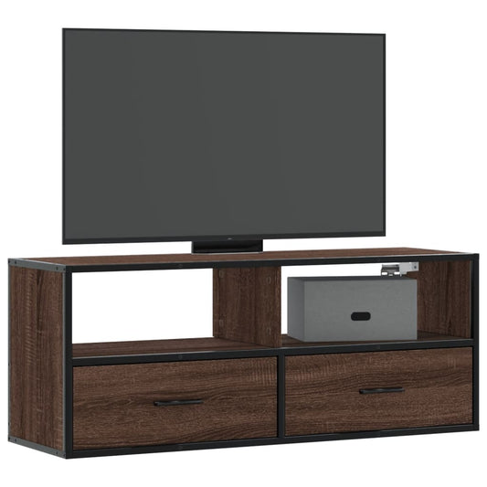 vidaXL Έπιπλο Τηλεόρασης Καφέ Δρυς 100x31x39,5 εκ. Επεξεργασμένο Ξύλο