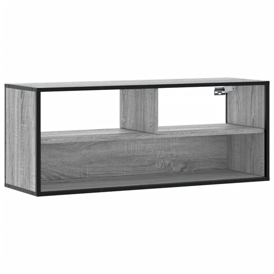 vidaXL Έπιπλο Τηλεόρασης Γκρι Sonoma 100x31x39,5 εκ. Επεξ.Ξύλο/Μέταλλο