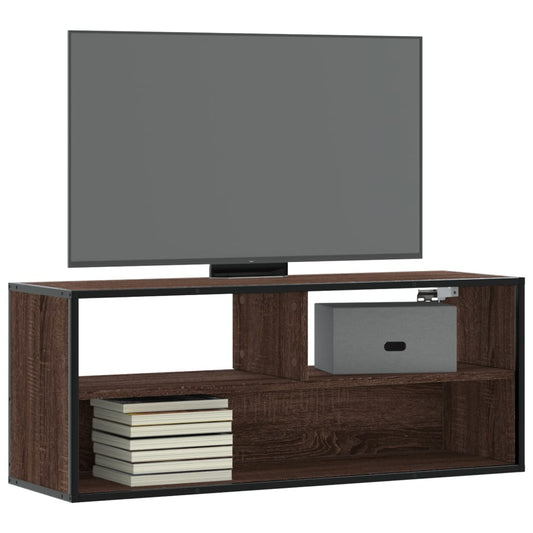 vidaXL Έπιπλο Τηλεόρασης Καφέ Δρυς 100x31x39,5 εκ. Επεξεργασμένο Ξύλο