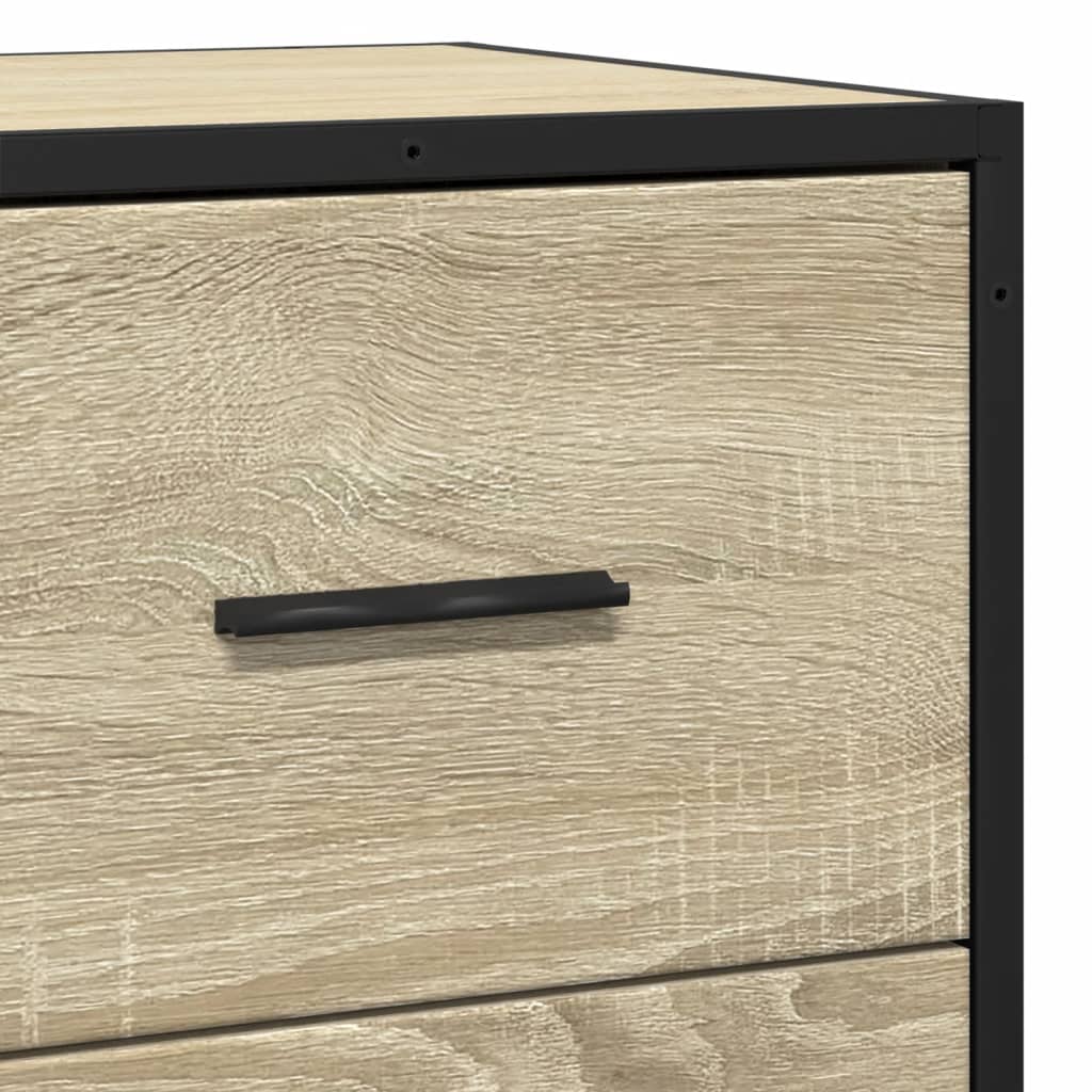 vidaXL Συρταριέρα Sonoma Δρυς 35,5x35x76 εκ. Επεξ. Ξύλο + Μέταλλο