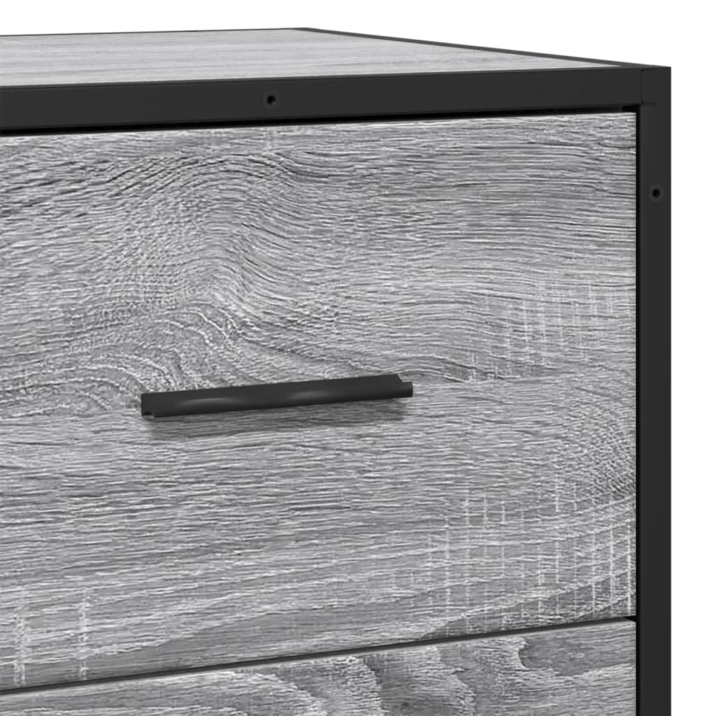 vidaXL Ραφιέρα Γκρι Sonoma 35,5x35x76 εκ. Επεξ. Ξύλο + Μέταλλο