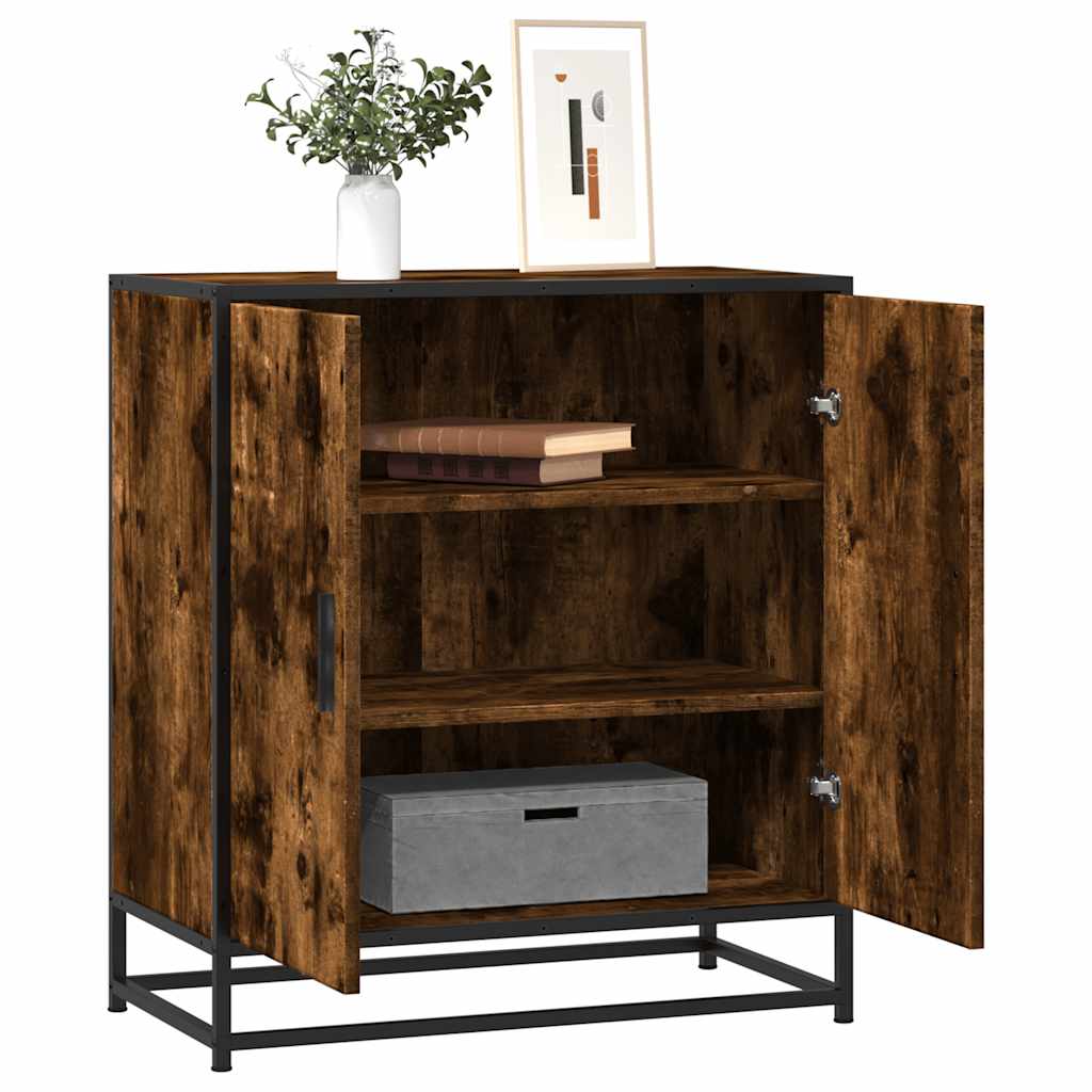vidaXL Sideboard Καπνιστή βελανιδιά Κατασκευασμένο ξύλο και μέταλλο