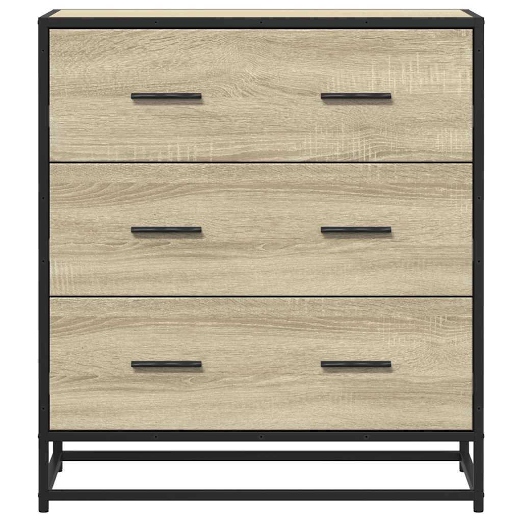 vidaXL Sideboard Sonoma Oak 68x35x76cm Κατασκευασμένο ξύλο και μέταλλο