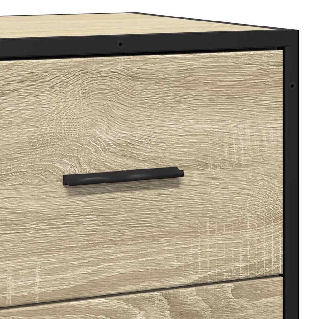 vidaXL Sideboard Sonoma Oak 68x35x76cm Κατασκευασμένο ξύλο και μέταλλο