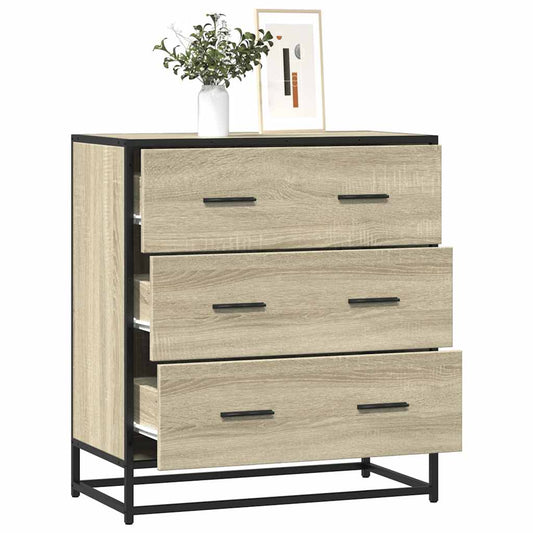 vidaXL Sideboard Sonoma Oak 68x35x76cm Κατασκευασμένο ξύλο και μέταλλο