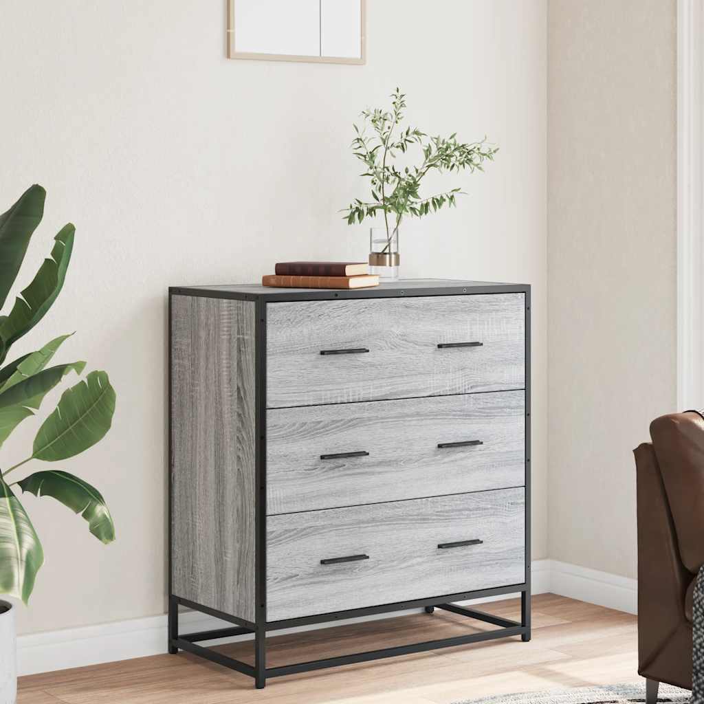 vidaXL Sideboard Grey Sonoma Κατασκευασμένο ξύλο και μέταλλο