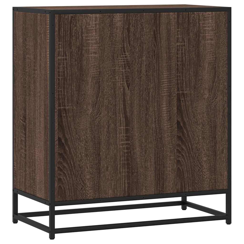 vidaXL Sideboard καφέ δρυς 68x35x76 cm Κατασκευασμένο ξύλο και μέταλλο