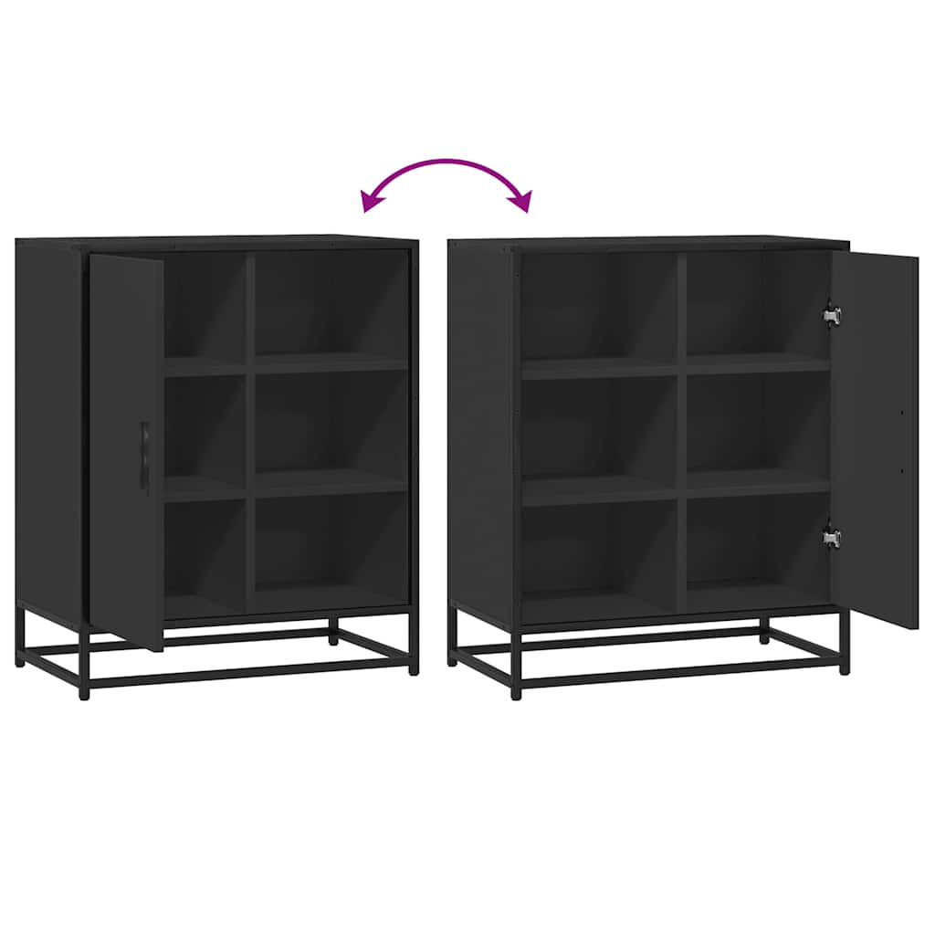 vidaXL Μπουφές Μαύρος 62x35x76 εκ. από Επεξεργασμένο Ξύλο