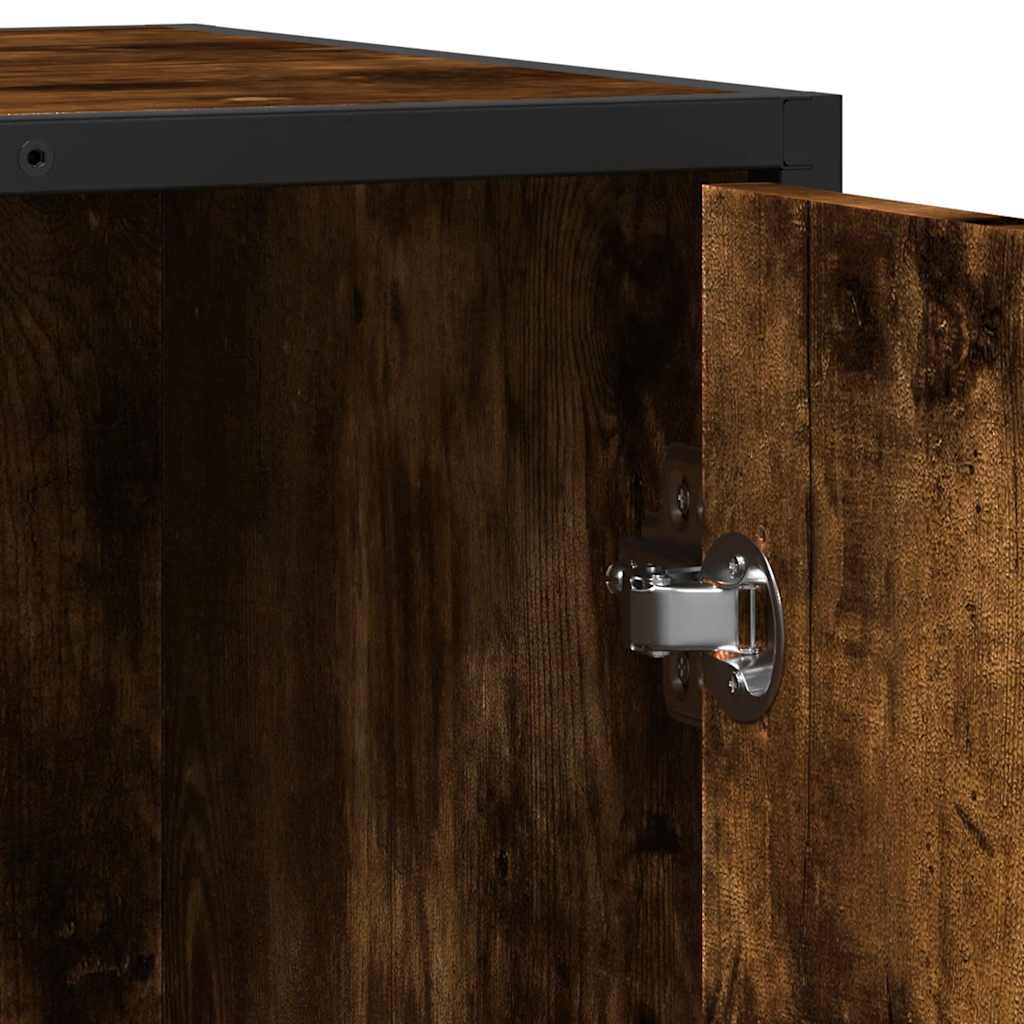 vidaXL Sideboard Καπνιστή δρυς 62x35x76 cm Κατασκευασμένο ξύλο