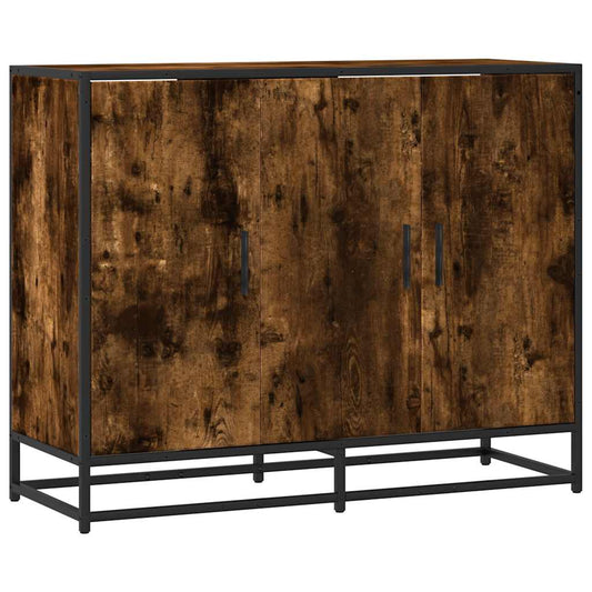 vidaXL Sideboard Καπνιστή δρυς 94x35x76 cm Κατασκευασμένο ξύλο