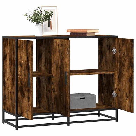 vidaXL Sideboard Καπνιστή δρυς 94x35x76 cm Κατασκευασμένο ξύλο
