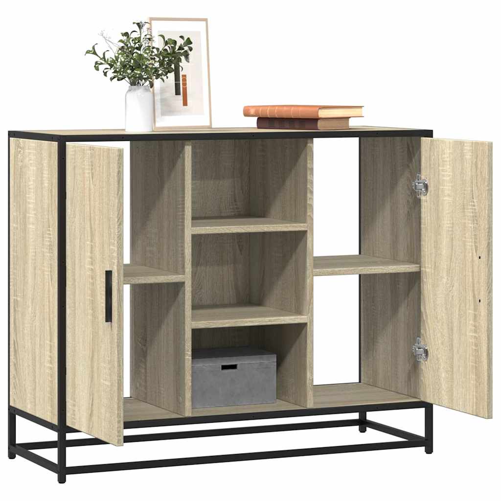 vidaXL Sideboard Sonoma Oak 92x35x76 cm Κατασκευασμένο ξύλο