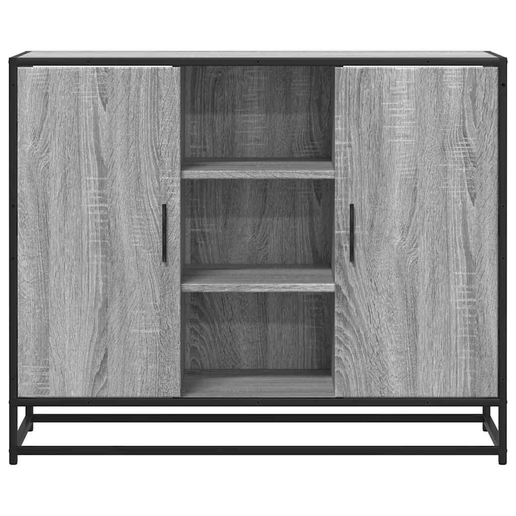 vidaXL Sideboard Γκρι Sonoma 92x35x76 cm Ξύλινο μηχανουργικό ξύλο