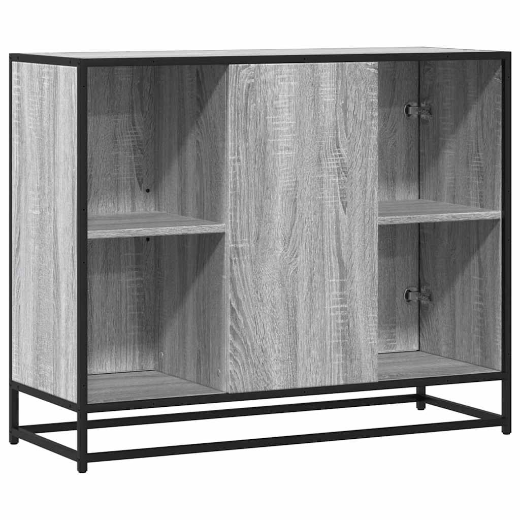 vidaXL Sideboard Γκρι Sonoma 92x35x76 cm Ξύλινο μηχανουργικό ξύλο