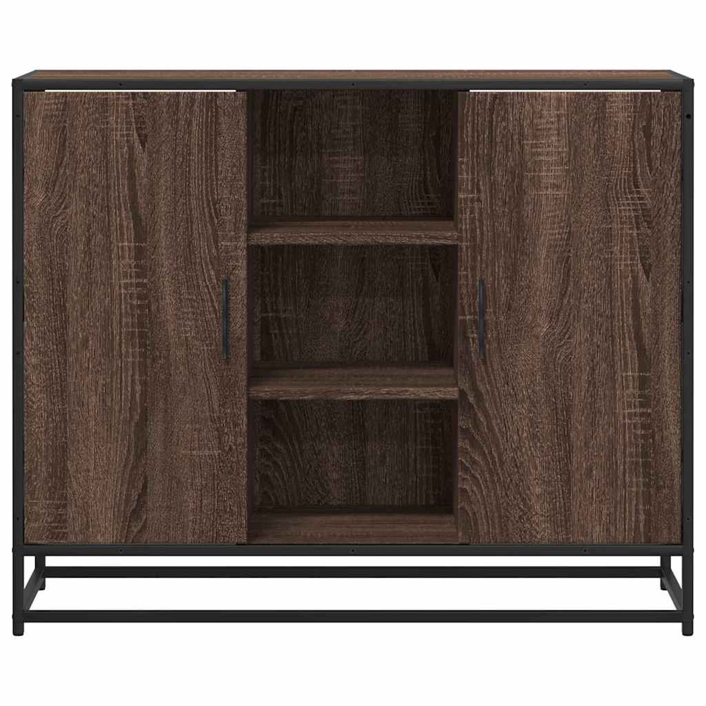 vidaXL Sideboard καφέ δρυς 92x35x76 cm Ξύλινο μηχανουργικό ξύλο