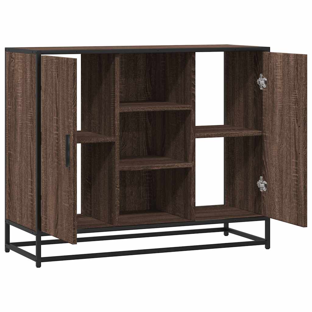 vidaXL Sideboard καφέ δρυς 92x35x76 cm Ξύλινο μηχανουργικό ξύλο
