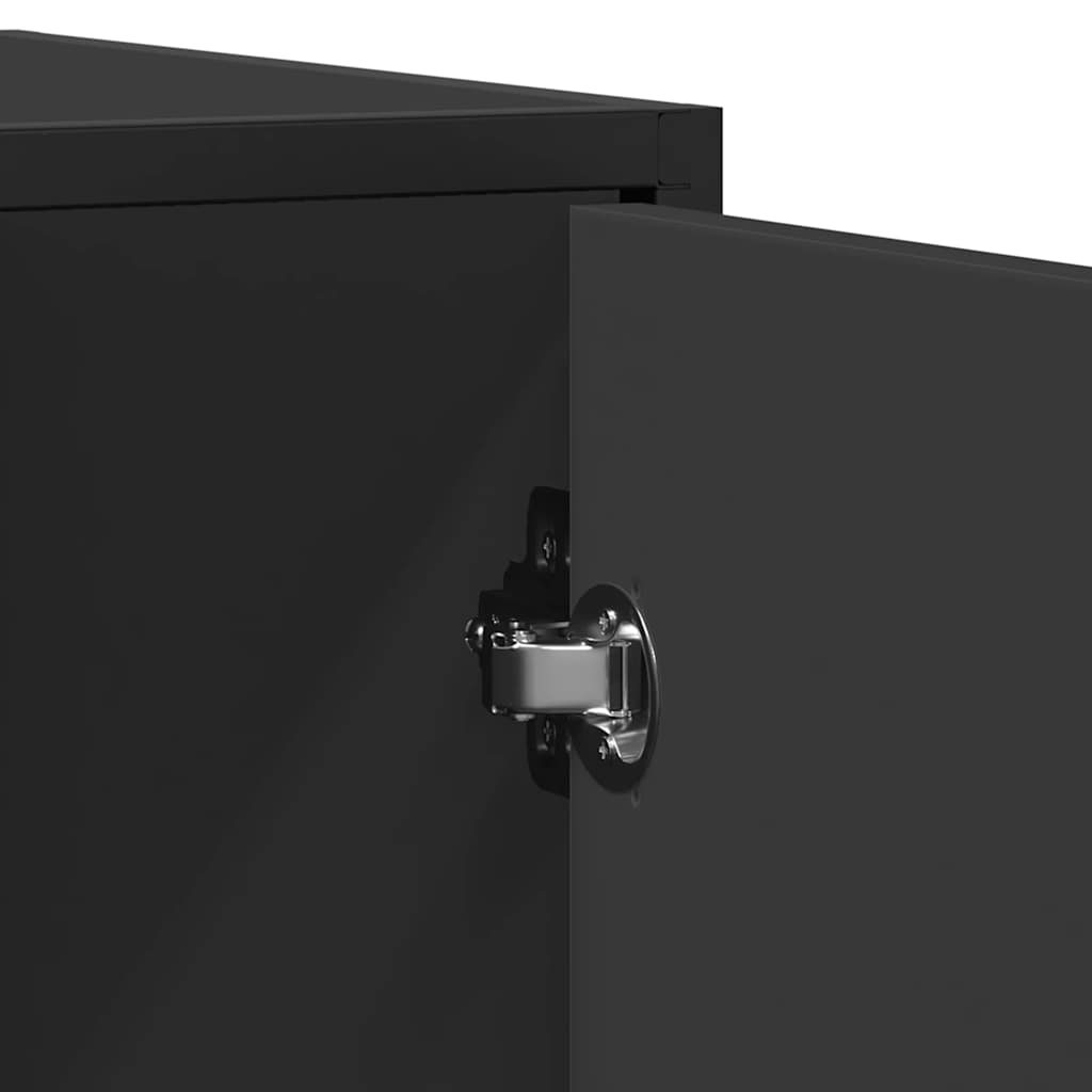 vidaXL Συρταριέρα Μαύρη 92x35x76 εκ. από Επεξεργασμένο Ξύλο