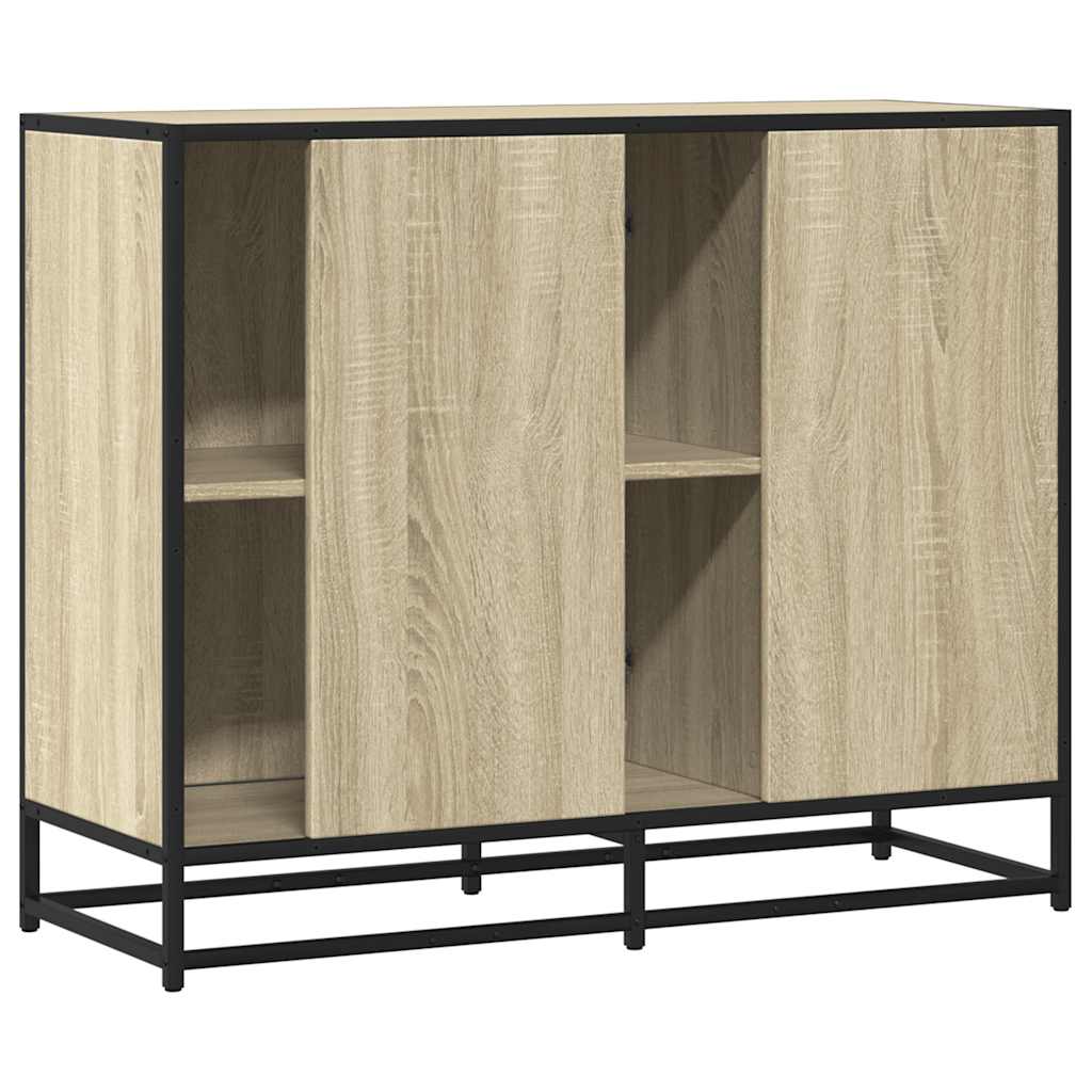 vidaXL Sideboard Sonoma Oak 92x35x76 cm Κατασκευασμένο ξύλο