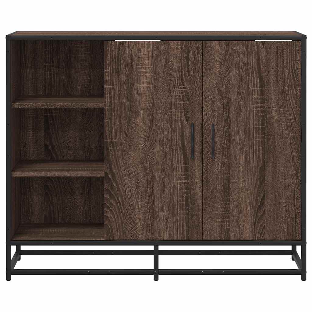 vidaXL Sideboard καφέ δρυς 92x35x76 cm Ξύλινο μηχανουργικό ξύλο