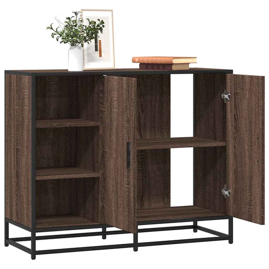 vidaXL Sideboard καφέ δρυς 92x35x76 cm Ξύλινο μηχανουργικό ξύλο