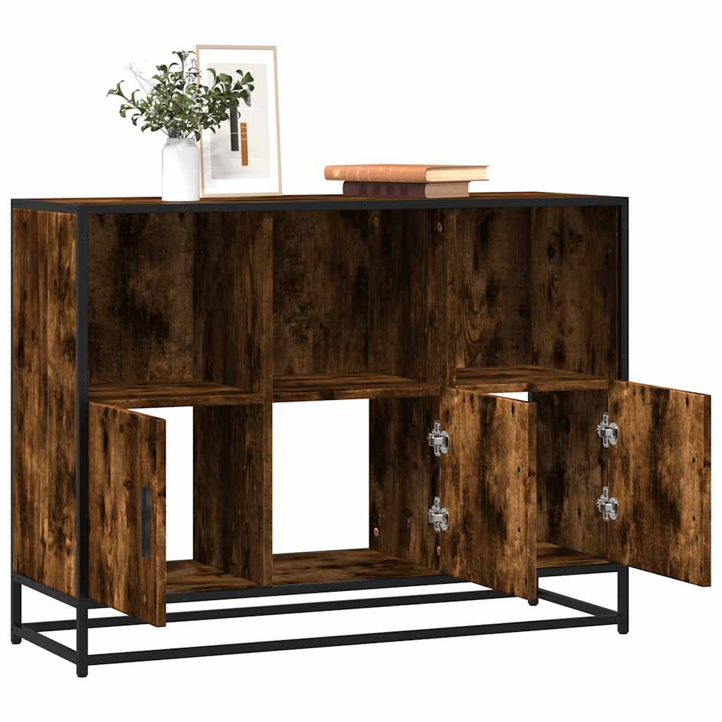 vidaXL Sideboard Καπνιστή δρυς 100x35x76 cm Κατασκευασμένο ξύλο