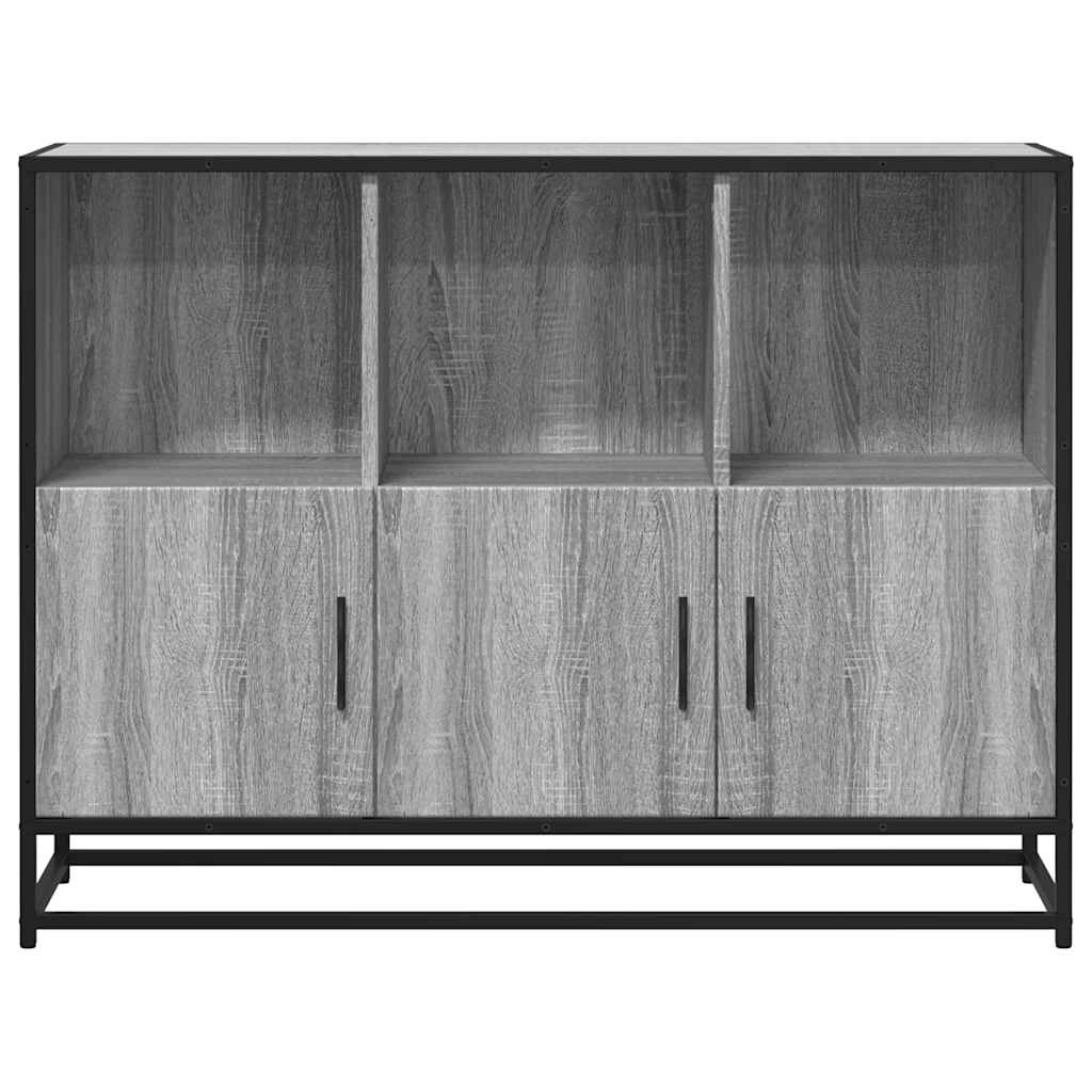 vidaXL Sideboard Γκρι Sonoma 100x35x76 cm Ξύλινο μηχανουργικό ξύλο