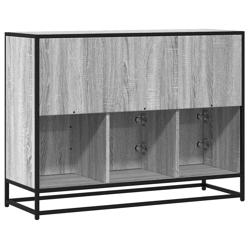 vidaXL Sideboard Γκρι Sonoma 100x35x76 cm Ξύλινο μηχανουργικό ξύλο