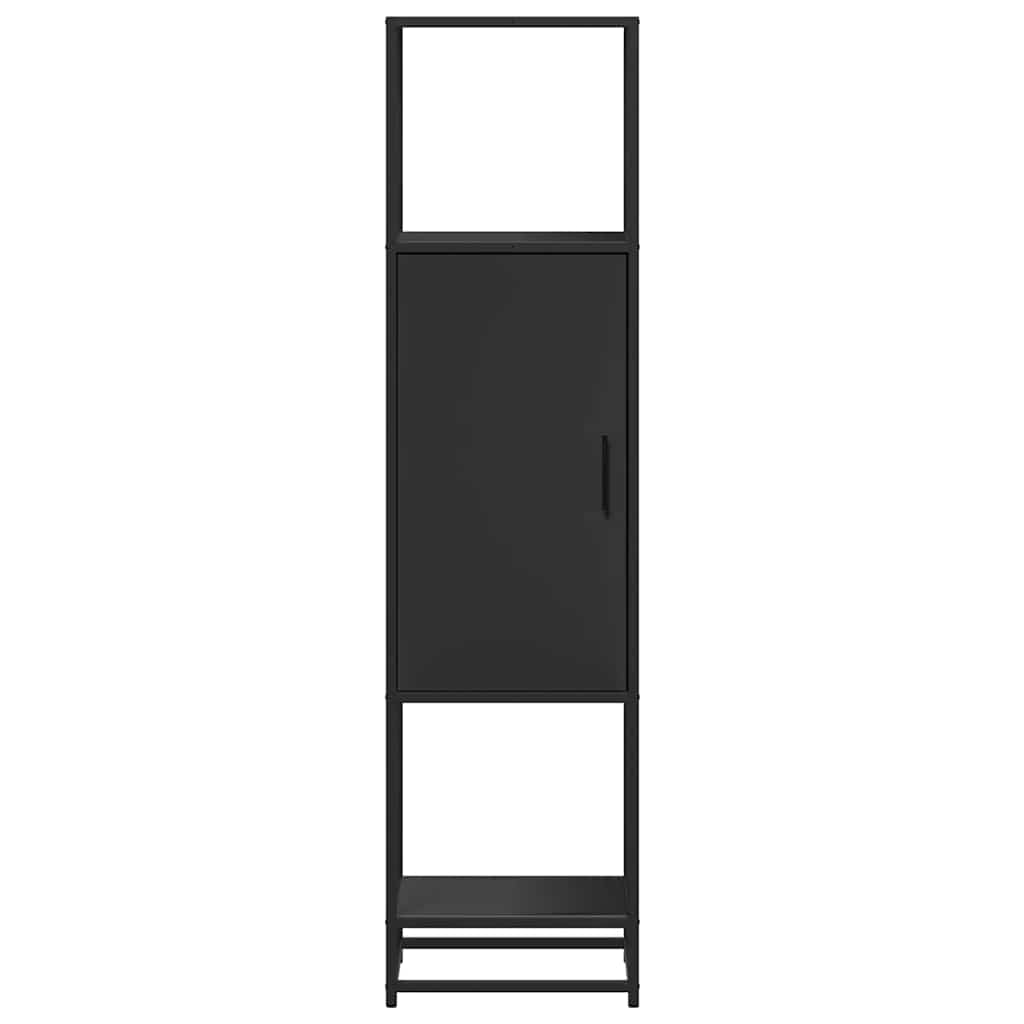 vidaXL Highboard Μαύρο 35,5x35x139 cm Κατασκευασμένο ξύλο και μέταλλο