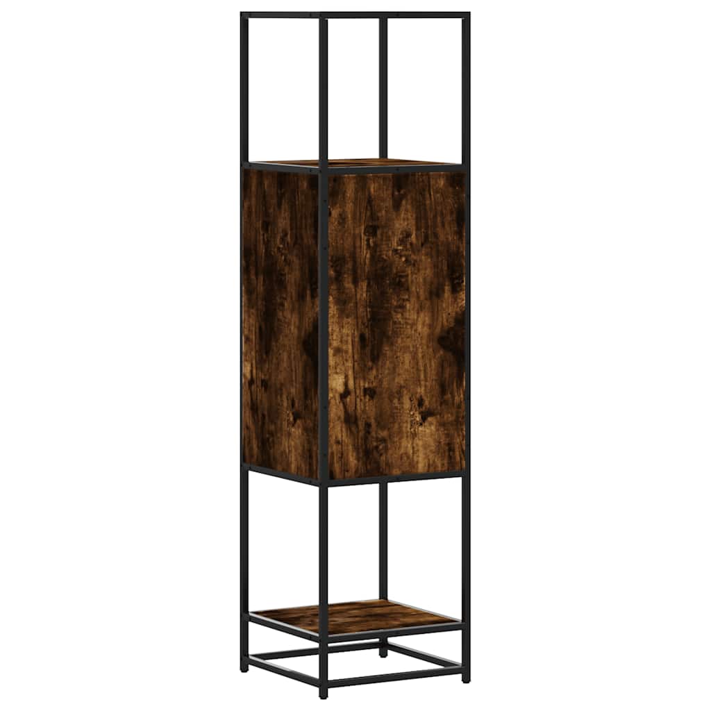 vidaXL Highboard Καπνιστή δρυς Κατασκευασμένο ξύλο και μέταλλο