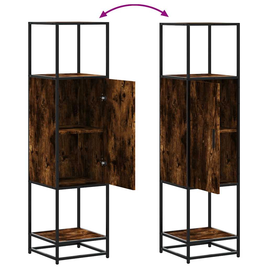 vidaXL Highboard Καπνιστή δρυς Κατασκευασμένο ξύλο και μέταλλο