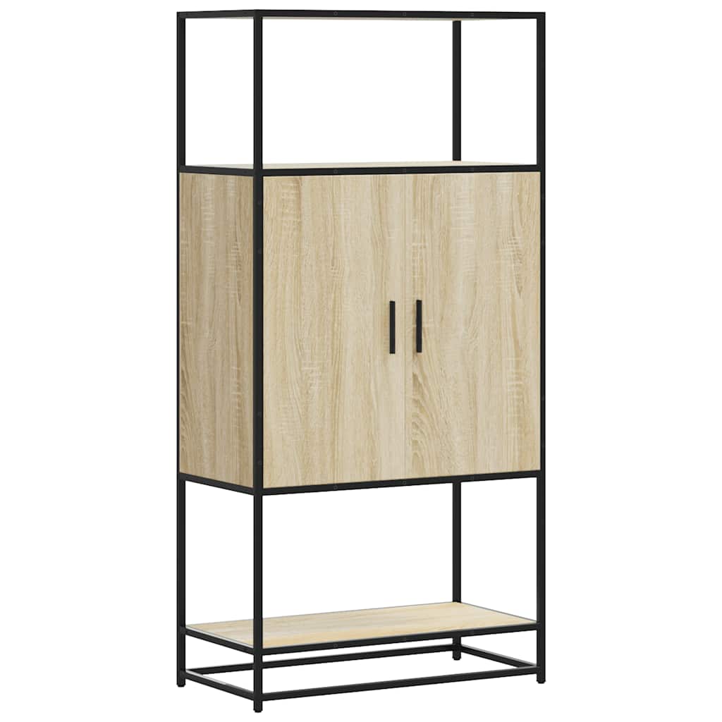 vidaXL Highboard Δρυς sonoma 68x35x139 cm Επεξεργασμένο ξύλο μέταλλο