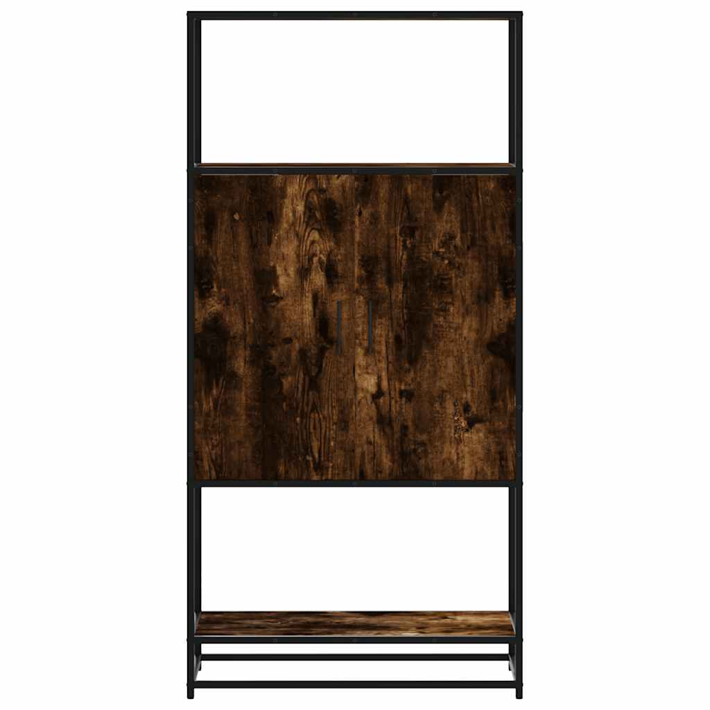 vidaXL Highboard Καπνιστή δρυς 68x35x139 cm Κατασκευασμένο ξύλο