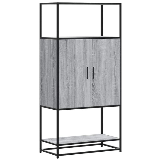 vidaXL Highboard Grey Sonoma Κατασκευασμένο ξύλο και μέταλλο
