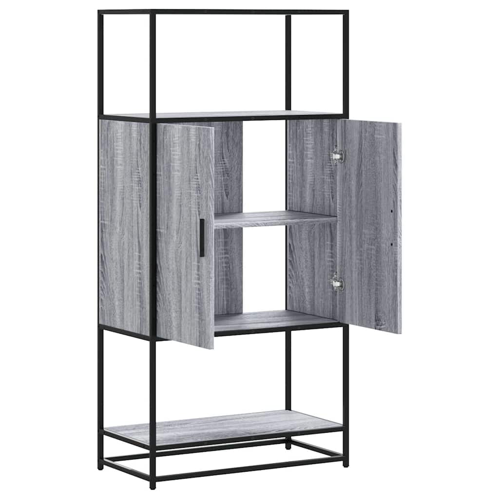 vidaXL Highboard Grey Sonoma Κατασκευασμένο ξύλο και μέταλλο