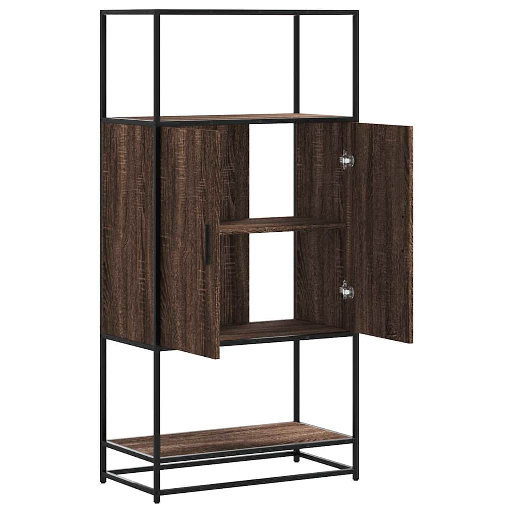 vidaXL Highboard καφέ δρυς Κατασκευασμένο ξύλο και μέταλλο