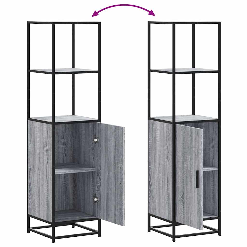 vidaXL Highboard Grey Sonoma Κατασκευασμένο ξύλο και μέταλλο