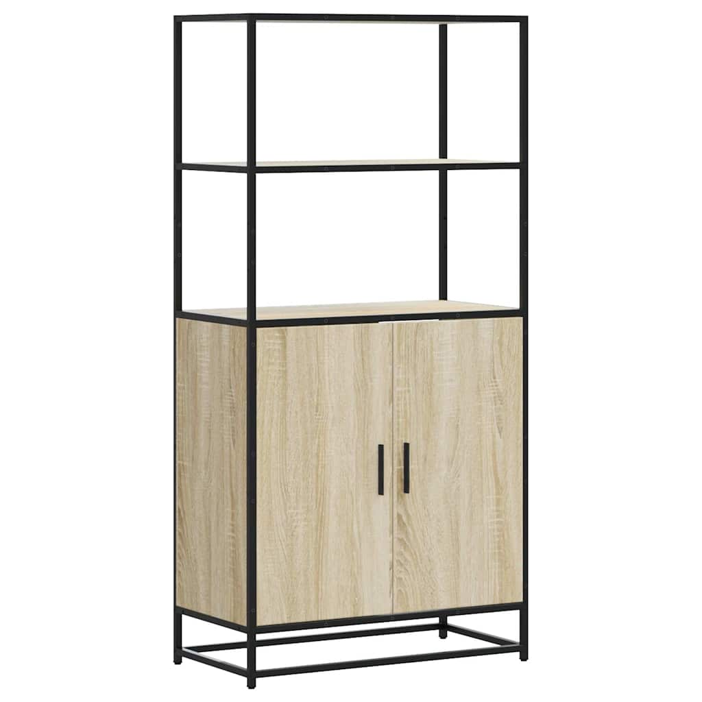vidaXL Highboard Δρυς sonoma 68x35x139 cm Επεξεργασμένο ξύλο μέταλλο