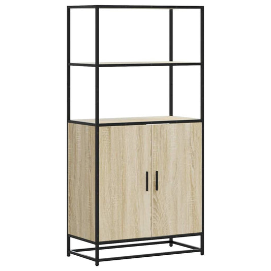vidaXL Highboard Δρυς sonoma 68x35x139 cm Επεξεργασμένο ξύλο μέταλλο