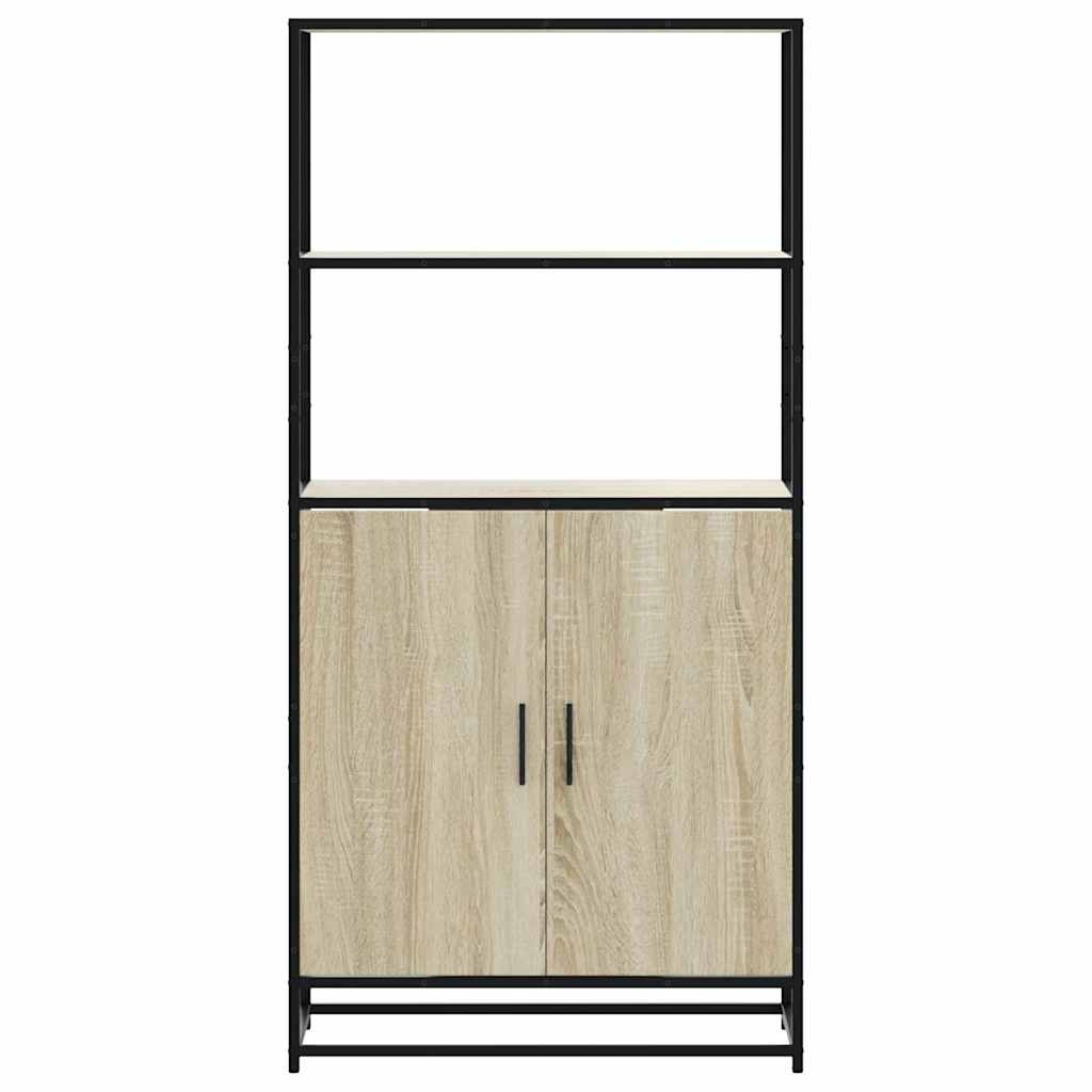 vidaXL Highboard Δρυς sonoma 68x35x139 cm Επεξεργασμένο ξύλο μέταλλο