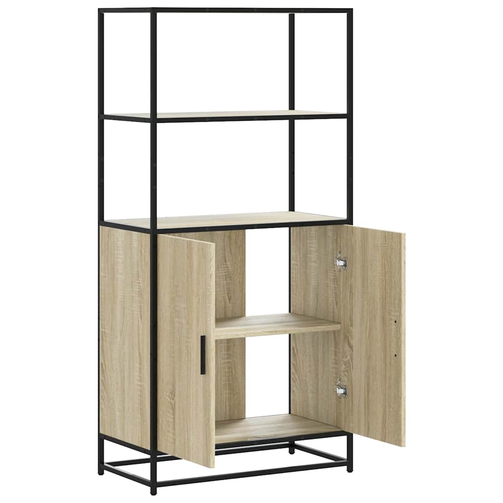 vidaXL Highboard Δρυς sonoma 68x35x139 cm Επεξεργασμένο ξύλο μέταλλο