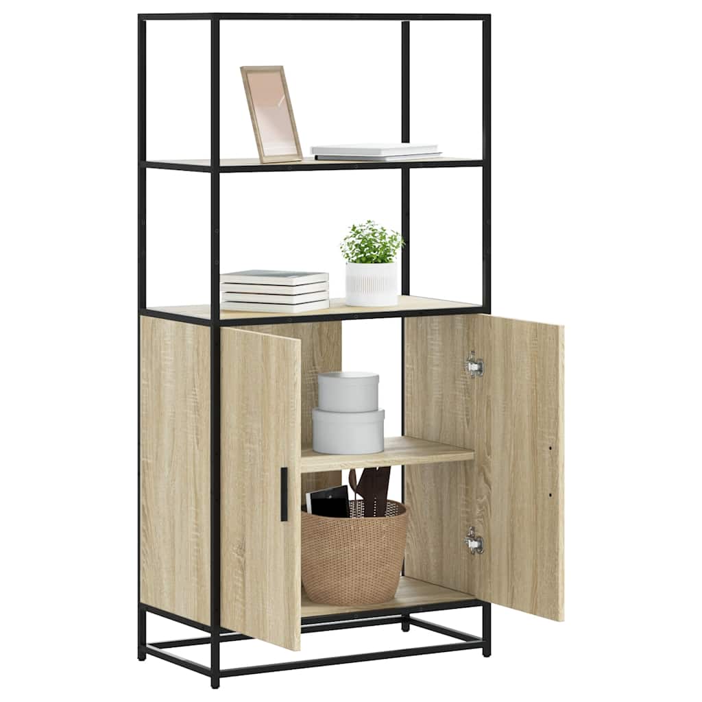 vidaXL Highboard Δρυς sonoma 68x35x139 cm Επεξεργασμένο ξύλο μέταλλο