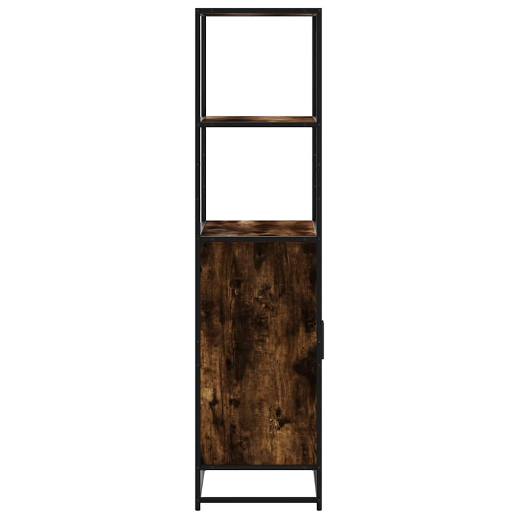 vidaXL Highboard Καπνιστή δρυς 68x35x139 cm Κατασκευασμένο ξύλο