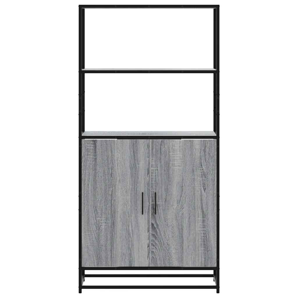 vidaXL Highboard Grey Sonoma Κατασκευασμένο ξύλο και μέταλλο