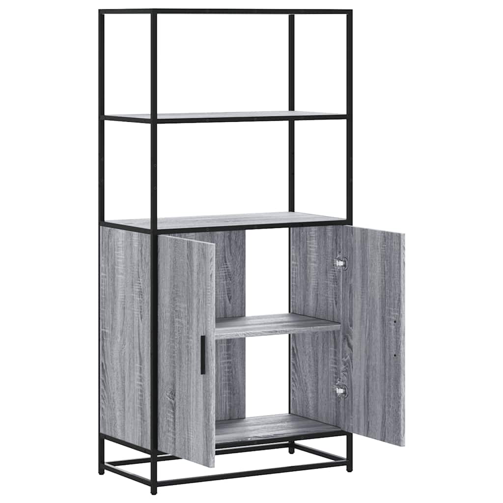vidaXL Highboard Grey Sonoma Κατασκευασμένο ξύλο και μέταλλο