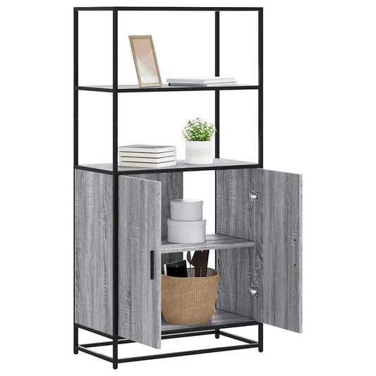 vidaXL Highboard Grey Sonoma Κατασκευασμένο ξύλο και μέταλλο