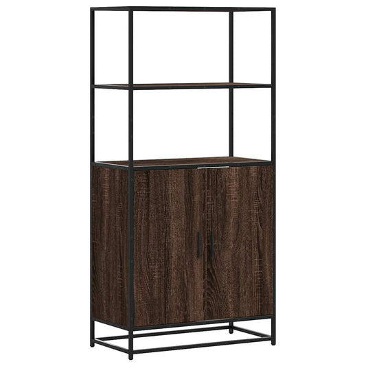 vidaXL Highboard καφέ δρυς Κατασκευασμένο ξύλο και μέταλλο